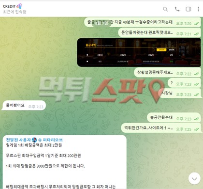 먹튀사진 캡쳐